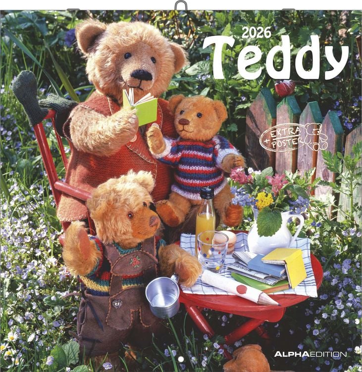 Bild vom Artikel Teddy 2026 - Broschürenkalender 30x30 cm (30x60 geöffnet) - Kalender mit Platz für Notizen - Bildkalender - Wandkalender - mit herausnehmbarem Poster vom Autor Alpha Edition