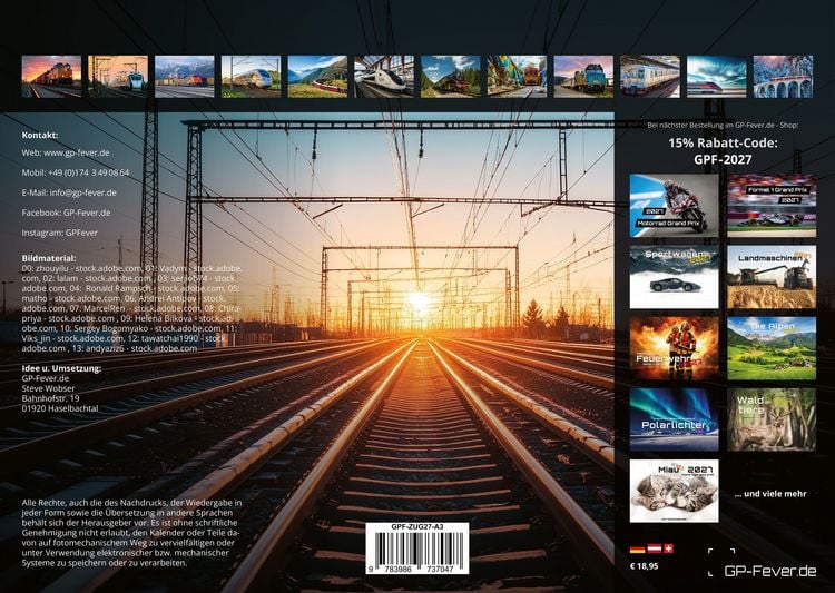 Produktbild: Eisenbahn - faszinierende Bahnwelt - 2027 - Kalender DIN A3