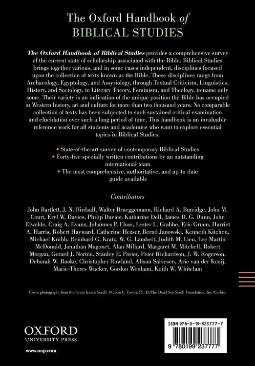 Produktbild: The Oxford Handbook of Biblical Studies