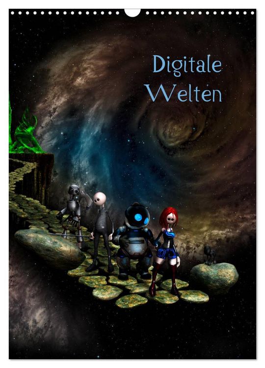 Produktbild: Digitale Welten (Wandkalender 2026 DIN A3 hoch), CALVENDO Monatskalender