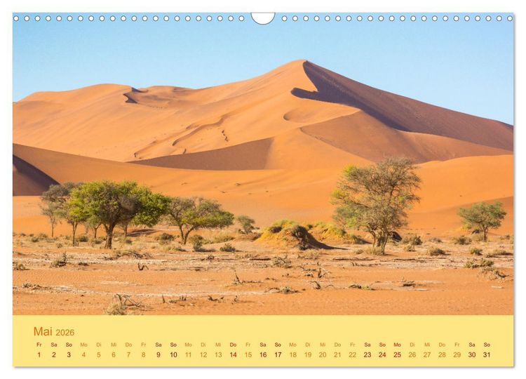 Produktbild: Namib Naukluft National Park - Unendliche W&uuml;ste (Wandkalender 2026 DIN A3 quer), CALVENDO Monatskalender