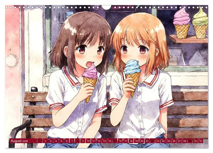 Produktbild: Manga-Momente (Wandkalender 2026 DIN A3 quer), CALVENDO Monatskalender