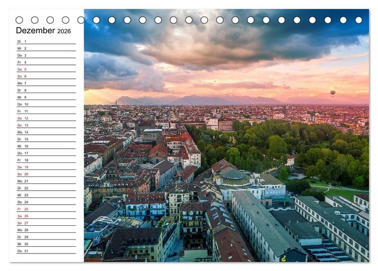 Produktbild: Piemont und Turin (Tischkalender 2026 DIN A5 quer), CALVENDO Monatskalender