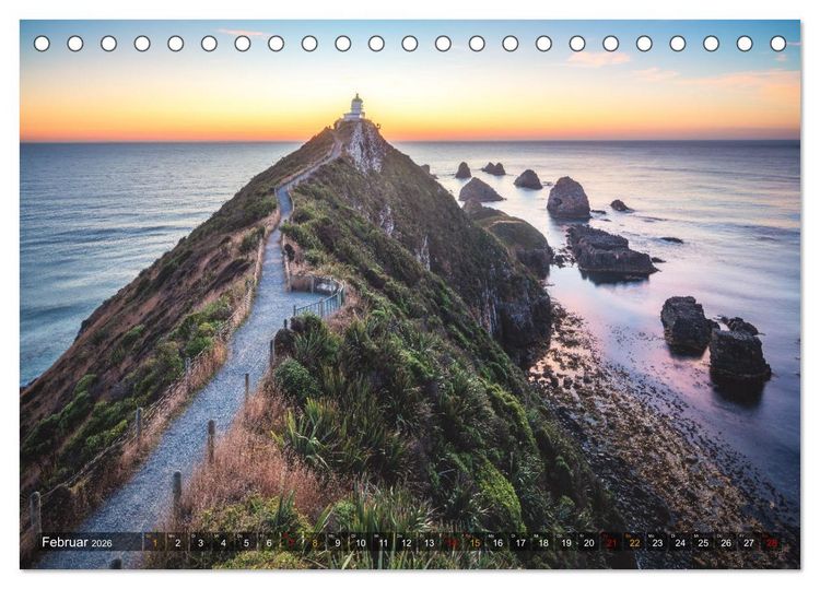 Produktbild: Neuseeland - Traumreise ans Ende der Welt (Tischkalender 2026 DIN A5 quer), CALVENDO Monatskalender