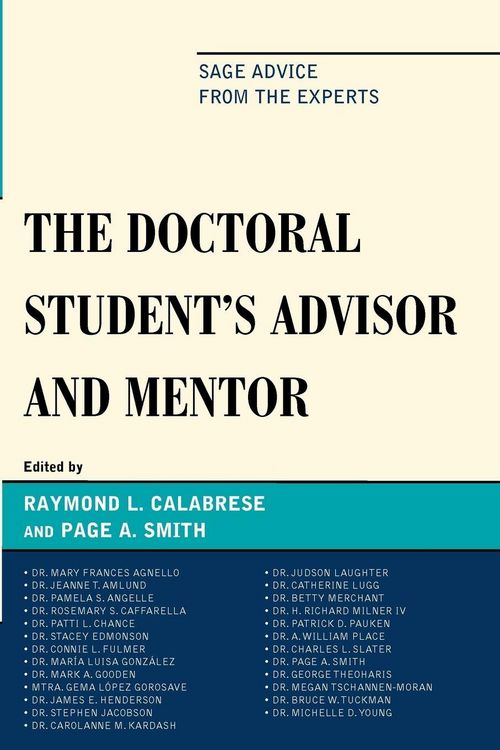 Produktbild: Doctoral StudentOs Advisor and Mentor