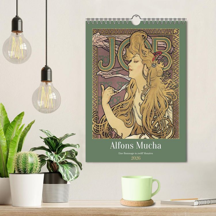 Produktbild: Alfons Mucha - Eine Hommage in zw&ouml;lf Monaten (Wandkalender 2026 DIN A4 hoch), CALVENDO Monatskalender