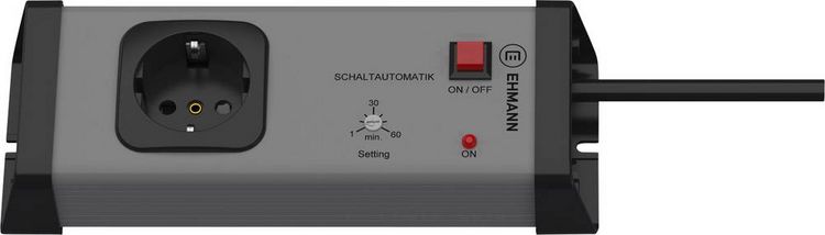 Produktbild: Ehmann 0217x01014A01 Steckdosenleiste mit Schaltuhr 1fach Grau, Anthrazit Schutzkontakt 1St.