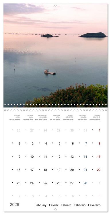 Produktbild: Les tr&eacute;sors de l'Armor (Calendrier mural carr&eacute; 2026 30x30 cm) Calendrier double avec une page pour vos prises de notes