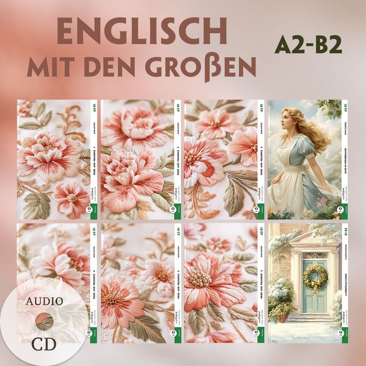 Produktbild: Englisch mit den Gro&szlig;en A2-B2 (8 Softcover + Audio-CDs)