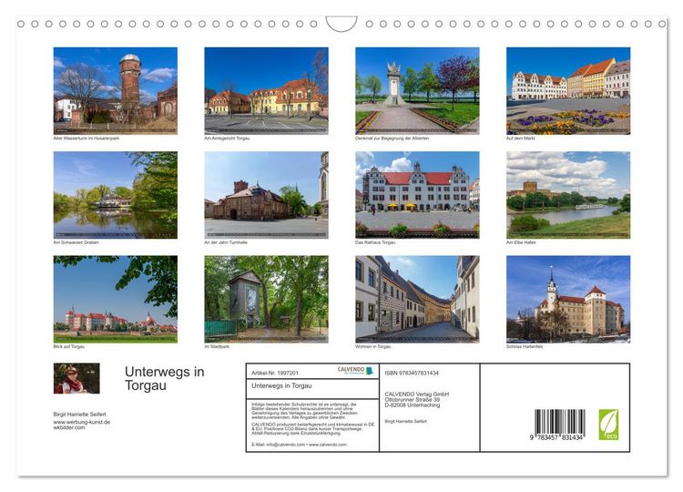 Produktbild: Unterwegs in Torgau (Wandkalender 2026 DIN A3 quer), CALVENDO Monatskalender
