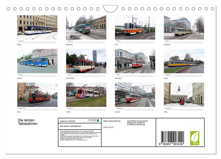 Produktbild: Die letzten Tatrabahnen (Wandkalender 2026 DIN A4 quer), CALVENDO Monatskalender