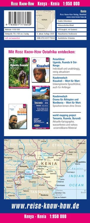 Produktbild: Reise Know-How Landkarte Kenia / Kenya (1:950.000)