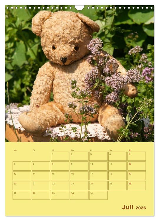 Produktbild: B&auml;renstarker Planer f&uuml;r das Jahr &ndash; Teddys (Wandkalender 2026 DIN A3 hoch), CALVENDO Monatskalender