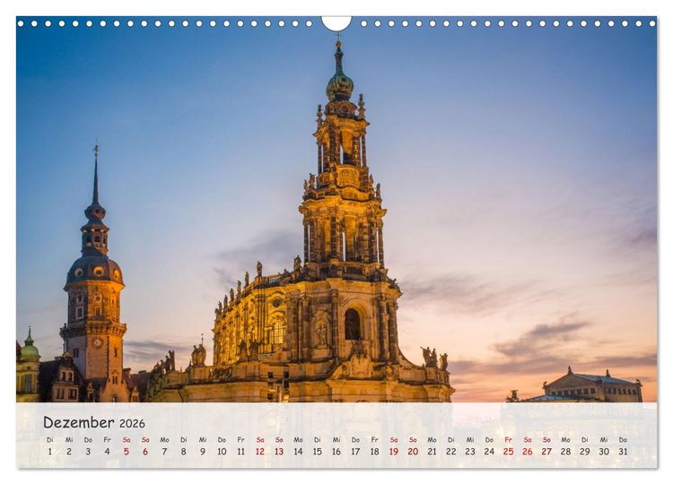 Produktbild: Dresden - Sachsens Perle an der Elbe (Wandkalender 2026 DIN A3 quer), CALVENDO Monatskalender