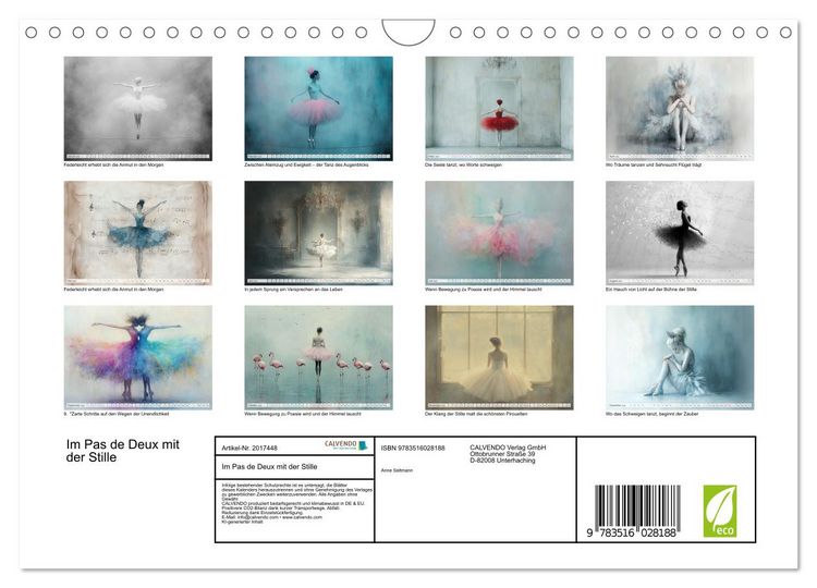 Produktbild: Im Pas de Deux mit der Stille (Wandkalender 2026 DIN A4 quer), CALVENDO Monatskalender