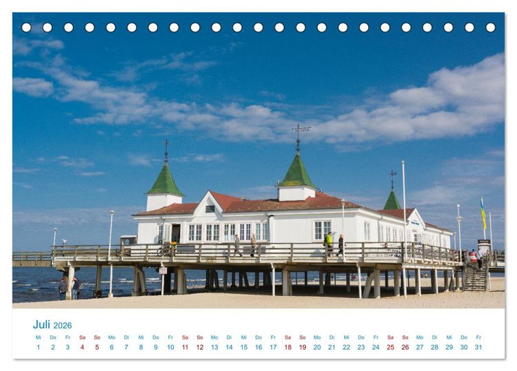 Produktbild: Streifzug auf Usedom (Tischkalender 2026 DIN A5 quer), CALVENDO Monatskalender