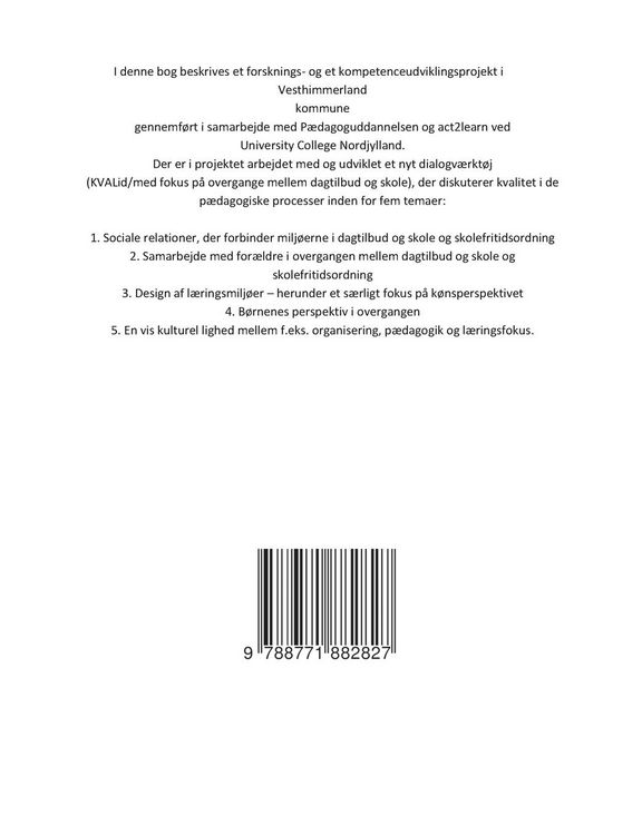 Produktbild: Gode overgange mellem dagtilbud, skole og skolefritidsordning