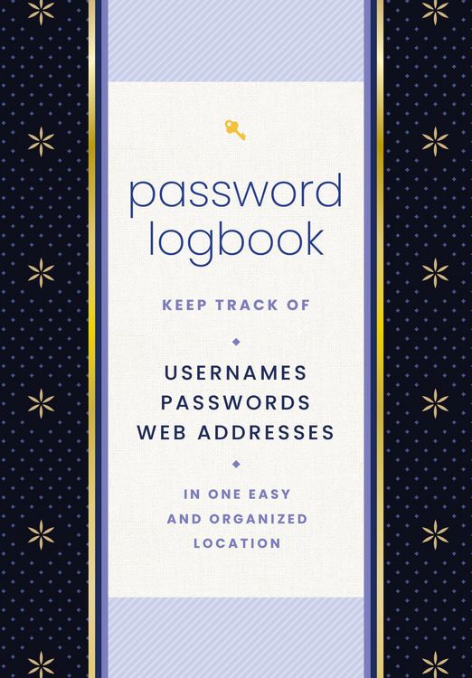 Produktbild: Password Logbook (Black & Gold)