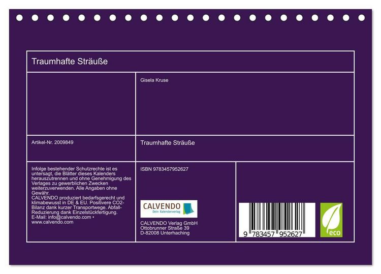 Produktbild: Traumhafte Str&auml;u&szlig;e (Tischkalender 2026 DIN A5 quer), CALVENDO Monatskalender