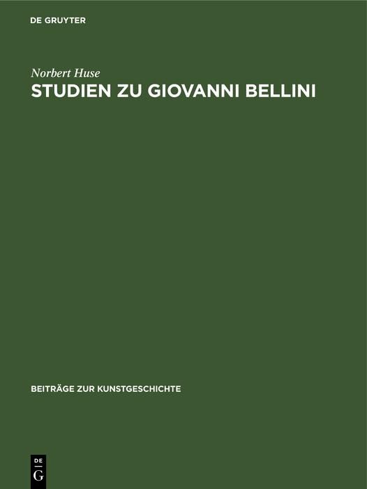 Produktbild: Studien zu Giovanni Bellini