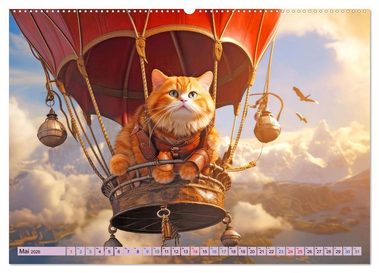 Produktbild: Ginger - Samtpfotiger Abenteurer (Wandkalender 2026 DIN A2 quer), CALVENDO Monatskalender