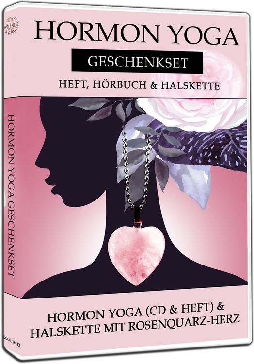 Produktbild: Hormon Yoga Geschenkset: H&ouml;rbuch, Heft & Halskette