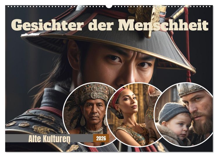 Produktbild: Gesichter der Menschheit (Wandkalender 2026 DIN A2 quer), CALVENDO Monatskalender