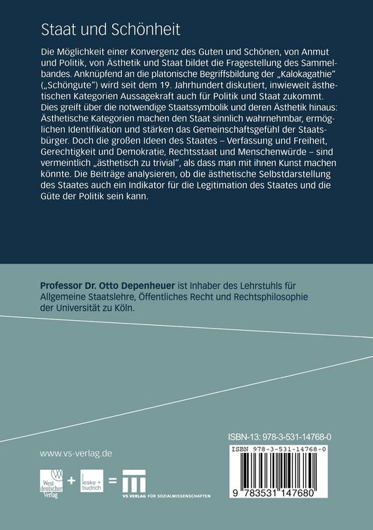 Produktbild: Staat und Sch&ouml;nheit