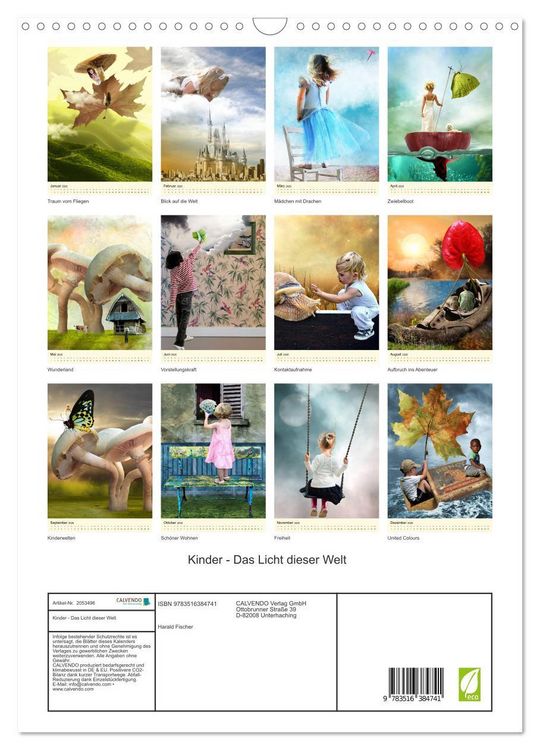 Produktbild: Kinder - Das Licht dieser Welt (Wandkalender 2026 DIN A3 hoch), CALVENDO Monatskalender