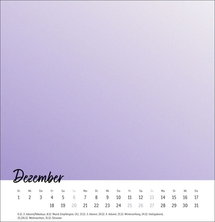 Produktbild: Kreativkalender zum Aufstellen Design 2026