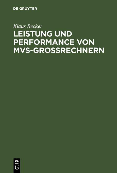 Produktbild: Leistung und Performance von MVS-Gro&szlig;rechnern