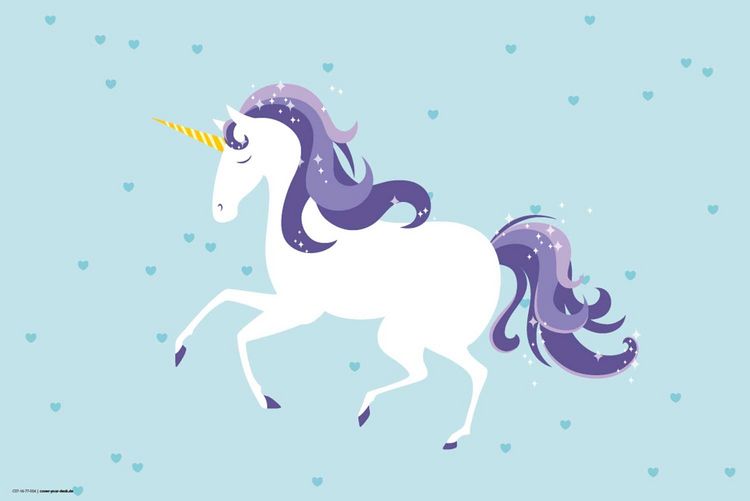 Produktbild: Cover-your-desk Schreibtischunterlage f&uuml;r Kinder Einhorn, aus hochwertigem Vinyl , 60 x 40 cm