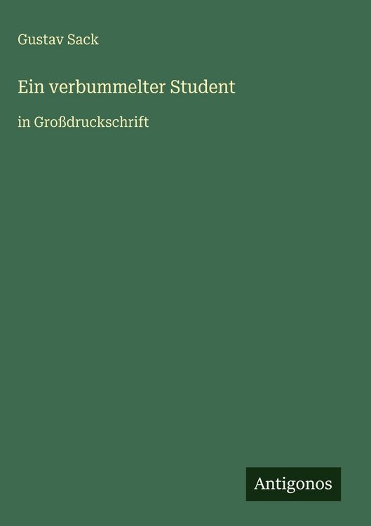 Produktbild: Ein verbummelter Student