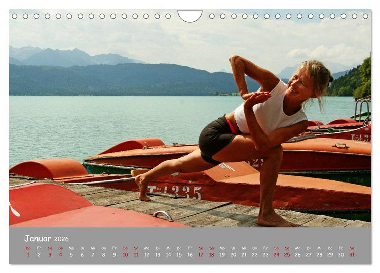 Produktbild: Yoga &ndash; Harmonie am Walchensee (Wandkalender 2026 DIN A4 quer), CALVENDO Monatskalender
