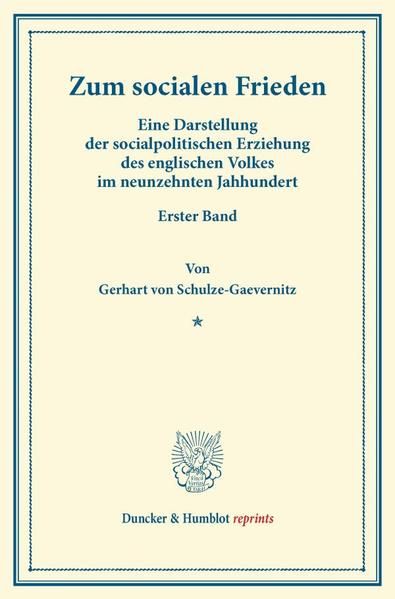 Produktbild: Zum socialen Frieden.