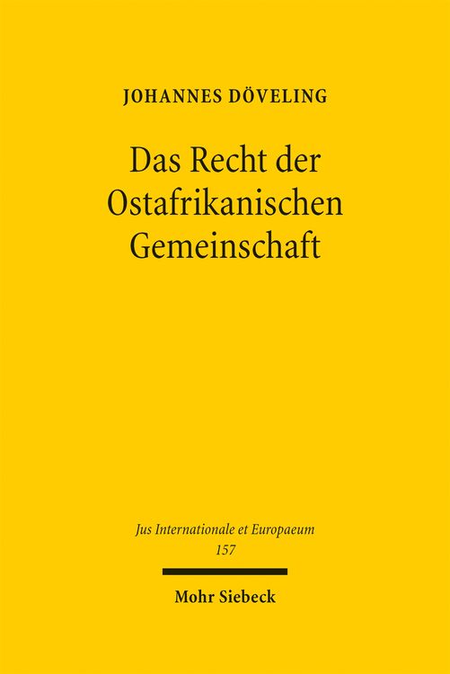 Produktbild: Das Recht der Ostafrikanischen Gemeinschaft
