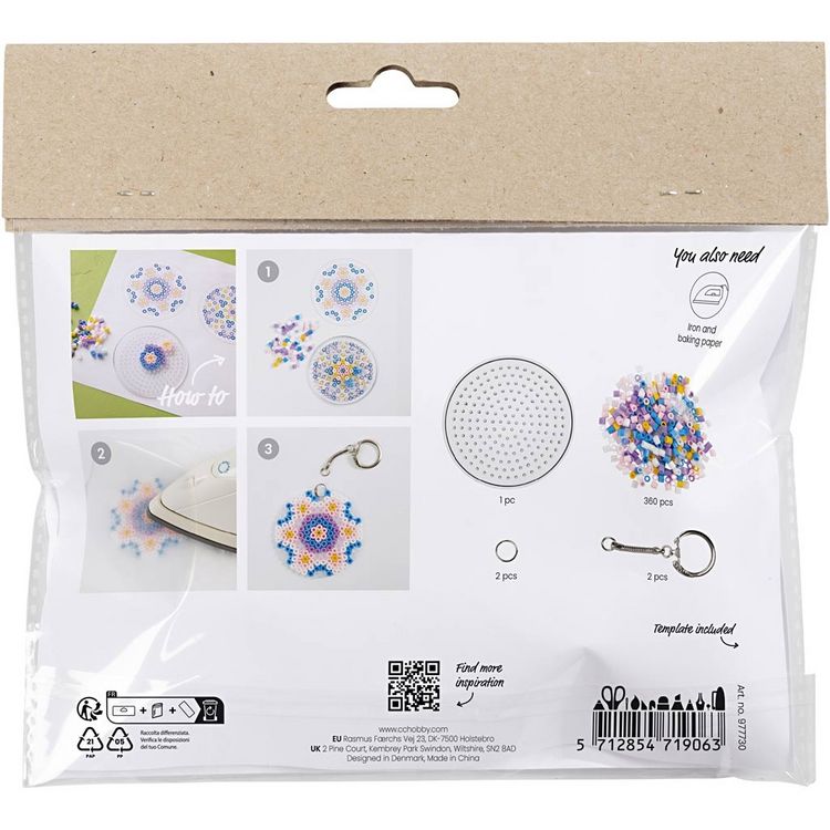 Produktbild: Creativ Company Mini Kreativ Set B&uuml;gelperlen, Anh&auml;nger, Beuteldekoration, Sortierte Farben