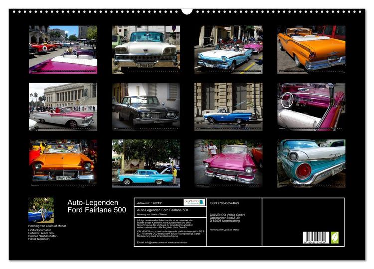 Produktbild: Auto-Legenden Ford Fairlane 500 (Wandkalender 2025 DIN A2 quer), CALVENDO Monatskalender