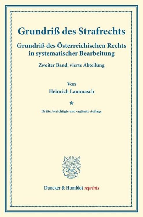 Produktbild: Grundri&szlig; des Strafrechts.