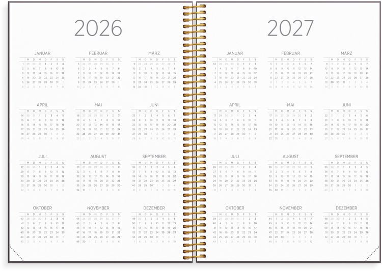 Produktbild: Organizer & Notes A5 26/27 Weinrot