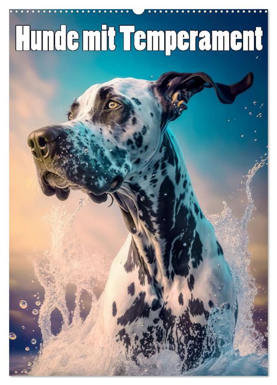 Produktbild: Hunde mit Temperament (Wandkalender 2026 DIN A2 hoch), CALVENDO Monatskalender