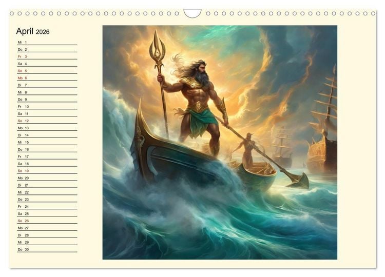 Produktbild: Meeresmythen (Wandkalender 2026 DIN A3 quer), CALVENDO Monatskalender