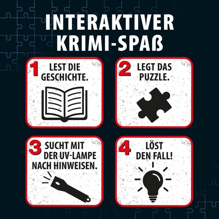 Produktbild: Krimipuzzle Die drei ??? Echo der Finsternis