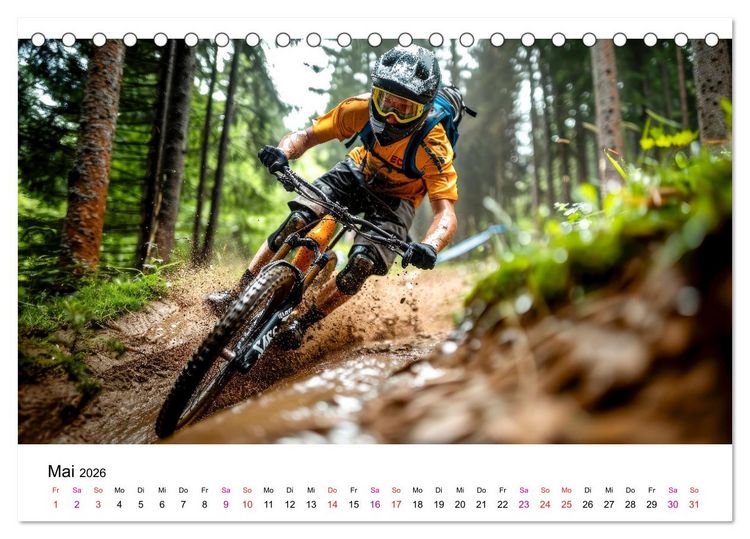 Produktbild: Mountainbike Erlebnisse (Tischkalender 2026 DIN A5 quer), CALVENDO Monatskalender