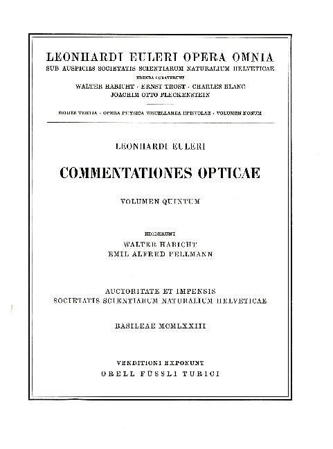 Produktbild: Commentationes opticae 5th part