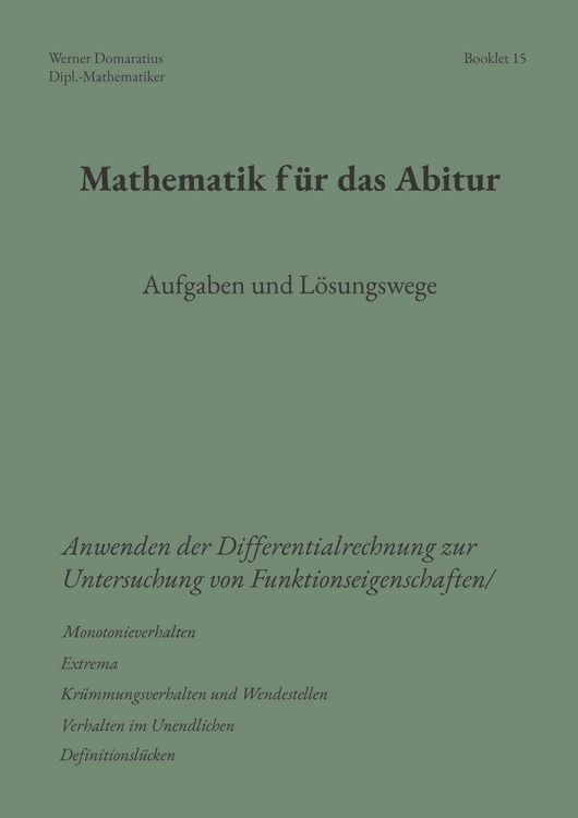 Produktbild: Mathematik f&uuml;r das Abitur