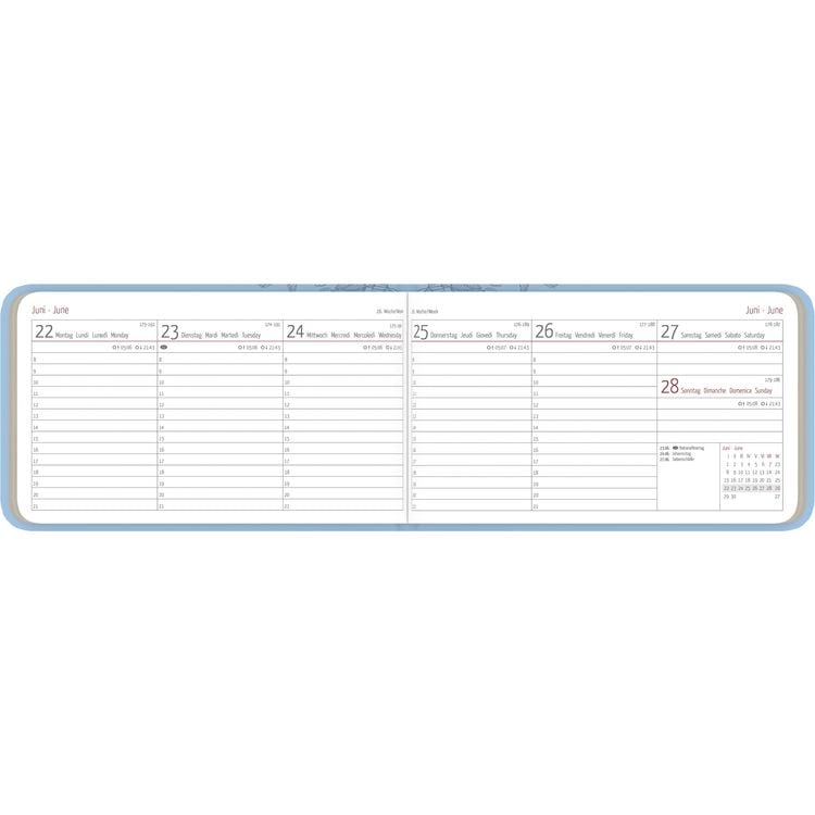 Produktbild: Ladytimer TO GO Deluxe Sky 2026 - Taschen-Kalender 15,3x8,7 cm - Tucson Einband - mit Motivprägung - Weekly - 128 Seiten - Alpha Edition