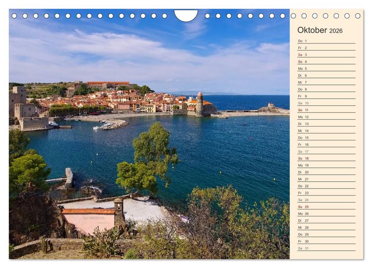 Produktbild: Cote Vermeille - Wo die Pyren&auml;en das Meer k&uuml;ssen (Wandkalender 2026 DIN A4 quer), CALVENDO Monatskalender