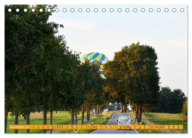 Produktbild: Hei&szlig;luftballone - Bunte Riesen im Norden (Tischkalender 2026 DIN A5 quer), CALVENDO Monatskalender