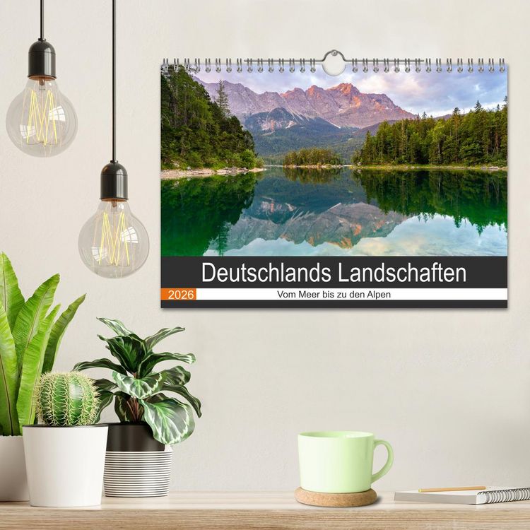 Produktbild: Deutschlands Landschaften - Vom Meer bis zu den Alpen (Wandkalender 2026 DIN A4 quer), CALVENDO Monatskalender